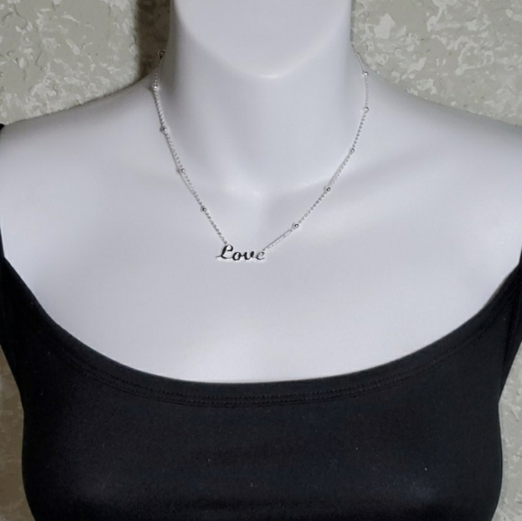 🖤Argento Vivo Sterling "Love" Necklace - Picture 3 of 5